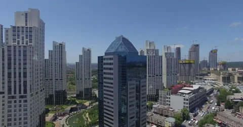 Aerial View City Stock Footage