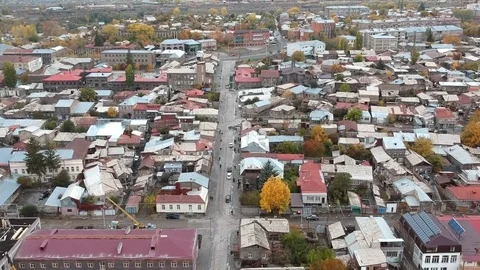 Aerial view on City Stockbeeldmateriaal 82045169