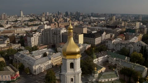 Aerial view of the city Stock Footage 99338637
