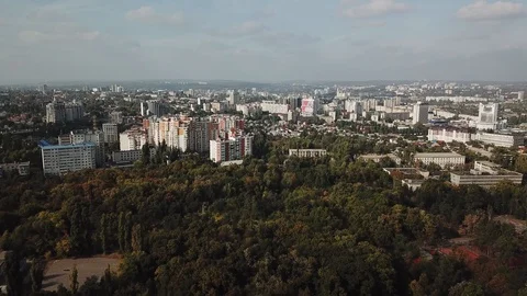Aerial view of city Stock Footage 129170489