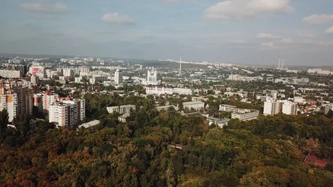 Aerial view of the city Stock Footage 129170504