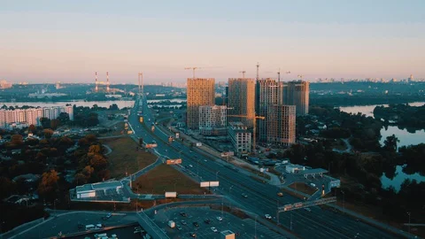 Aerial view of a city Stock Footage 129230013