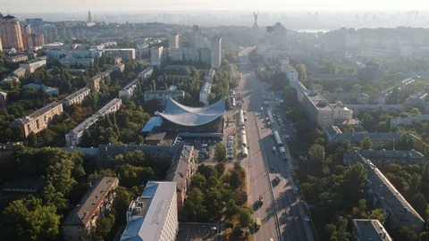 Aerial view of a city Stock Footage 129230633