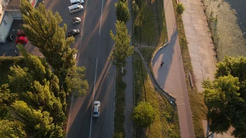 Aerial view of a city Stock Footage 129233632