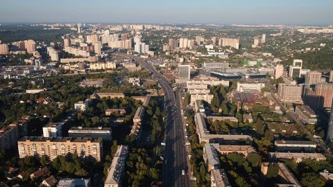 Aerial view of a city Stock Footage 129237231