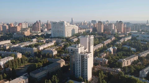 Aerial view of a city Stock Footage 129246038