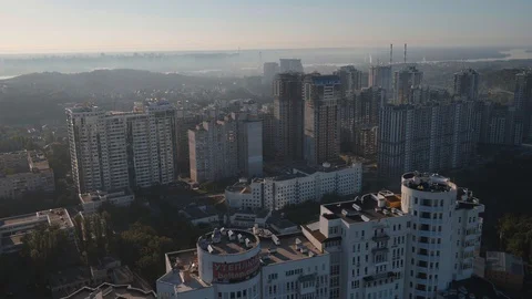 Aerial view of a city Stock Footage 129247400