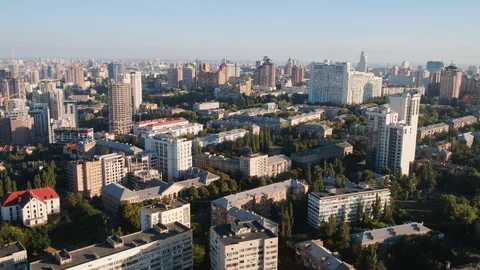 Aerial view of a city Stock Footage 129250984