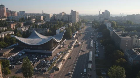 Aerial view of a city Stock Footage 129254458