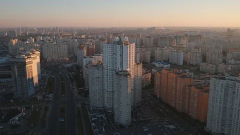 Aerial view of a city Stock Footage 129262124