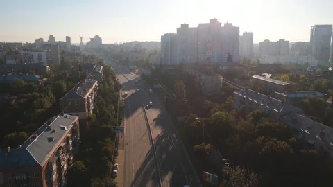 Aerial view of a city Stock Footage 129263145