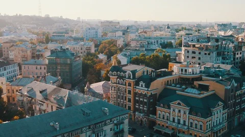 Aerial view of a city Stock Footage 129278702