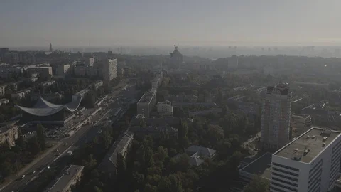 Aerial view of a city Stock Footage 129421553