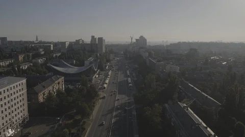 Aerial view of a city Stock Footage 129423587