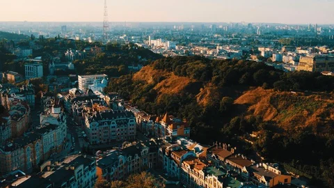 Aerial view of a city Stock Footage 129505381