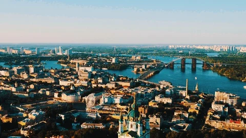 Aerial view of a city Stock Footage 129505513