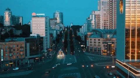 Aerial view of a city Stock Footage 129506350