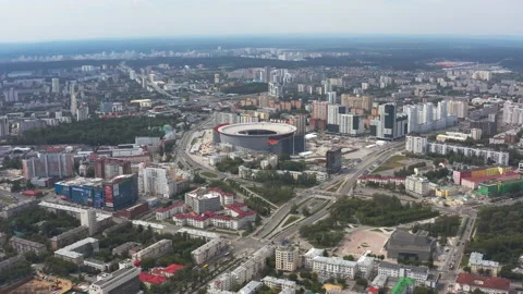 Aerial view of the city Vídeo Stock 145675042