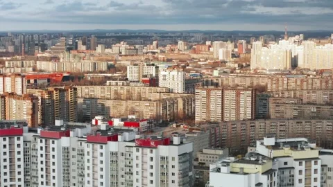 Aerial view of the city Stock Footage 165686438