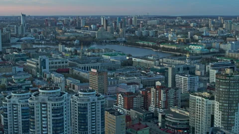 Aerial view of the city Stock Footage 194058726