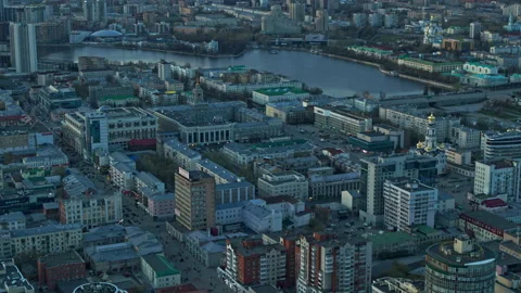 Aerial view of the city Video stock 194069972