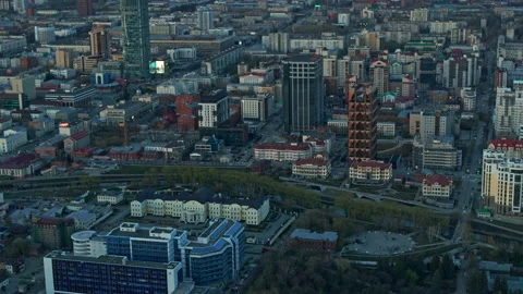 Aerial view of the city Stock Footage 194080600