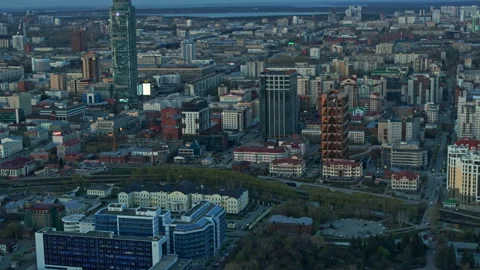Aerial view of the city Stock Footage 194093850