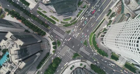 Aerial View of City Stock Footage 197356284