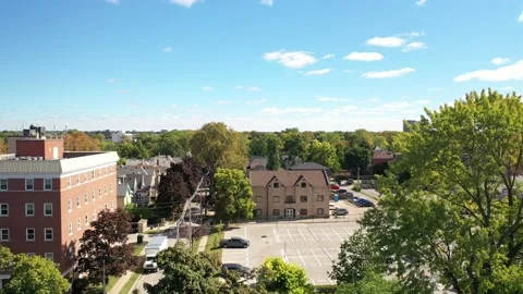 Aerial view of the city Stock Footage 213469806