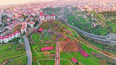 Aerial view of the city Stock Footage 272935010