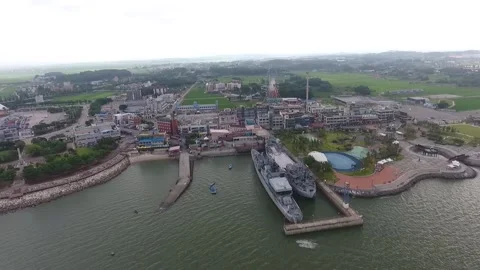 Aerial view of the city Stock Footage 303884636