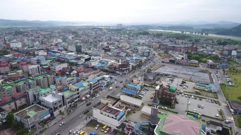 Aerial view of the city Video stock 305818837