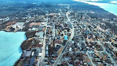 Aerial view of the city Stock Footage 321471124