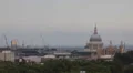 Aerial View City London Skyline Cityscape St. Paul Catholic Cathedral Religion HD Footage