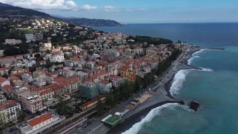 Aerial view of the city of nice Video stock 328615562