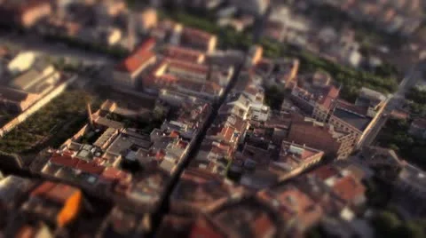 Aerial view of city shift and tilt Stock Footage 9153108