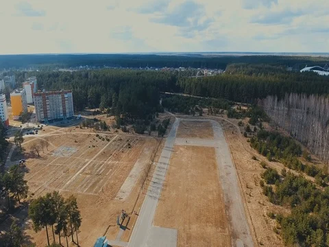 Aerial view of city in summer Video stock 85116474