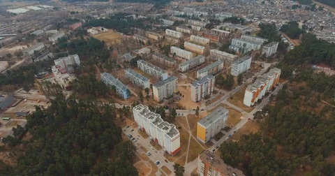 Aerial view of city in summer Video stock 85117004