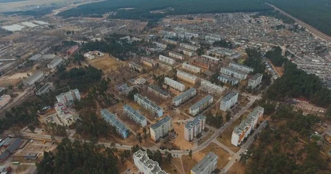 Aerial view of city in summer Video stock 85117528