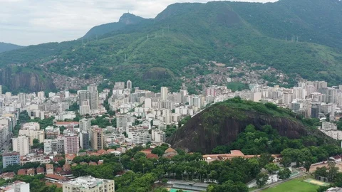 Aerial view of cityscape of Rio de Janeiro, famous seaside city in Brazil Vídeos de archivo 106402014