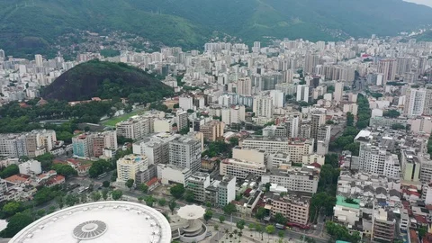 Aerial view of cityscape of Rio de Janeiro, famous seaside city in Brazil Stockbeeldmateriaal 106403259