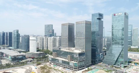 Aerial View of Cityscape of Shenzhen Stock Footage 103565737