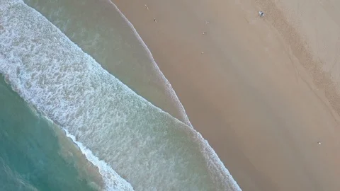 Aerial view of clean coastline Stock Footage 102741308