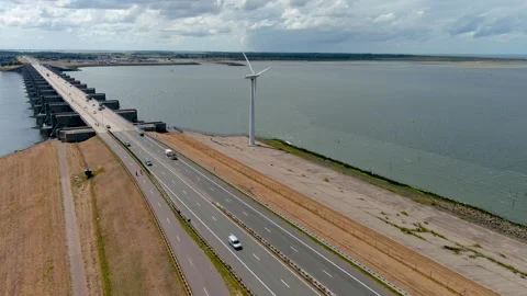 Aerial view of clean power generating wind turbines. Video stock 275276750