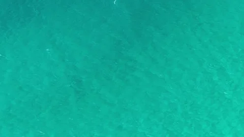 Aerial view of the clear turquoise waters of Analipsi Beach in Pelion, Thessaly Stock Footage 346672669