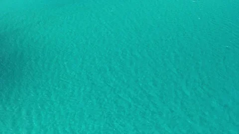 Aerial view of the clear turquoise waters of Analipsi Beach in Pelion, Thessaly Stock Footage 346688884