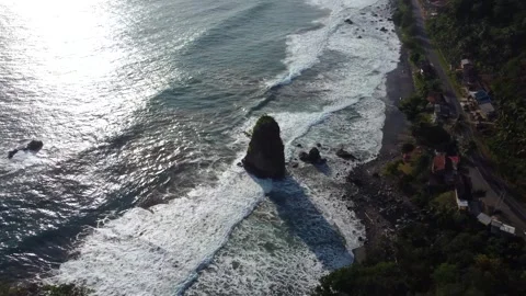 Aerial view of cliff 4K Stock Footage 289768312