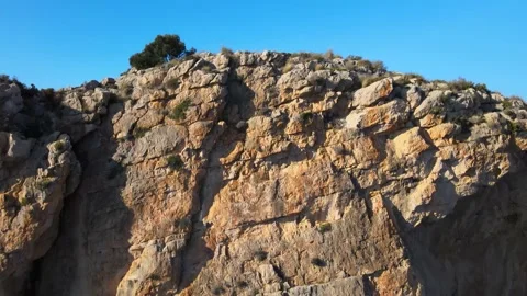 Aerial View of a cliff on the seashore 库存影片 239853682