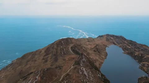 Aerial view of cliff Sheep's Head in ireland Stock Footage 267077514