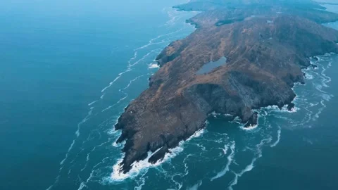 Aerial view of cliff Sheep's Head in ireland Stock Footage 267077613